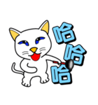 Blue-eyed white cat（個別スタンプ：3）