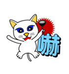 Blue-eyed white cat（個別スタンプ：17）