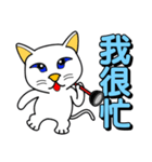 Blue-eyed white cat（個別スタンプ：31）