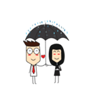 George And Marry In The Rainy City（個別スタンプ：8）