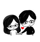 Glasses couple #2（個別スタンプ：2）
