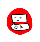 四角い顔【いろんな言葉】（個別スタンプ：8）