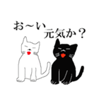 白猫と黒猫たち（個別スタンプ：23）