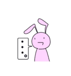 二足歩行のうさぎスタンプ（個別スタンプ：10）