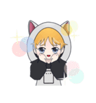 Hood T Boy 1 ~ Rabbit and Cat（個別スタンプ：34）