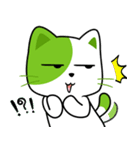 Greeny crazy cat（個別スタンプ：7）