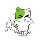 Greeny crazy cat（個別スタンプ：38）