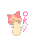 にゃんキノコ（個別スタンプ：14）