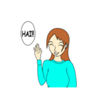 Easy Going Girl（個別スタンプ：4）
