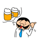偉そうなヒゲのサラリーマン「ヒゲさん8」（個別スタンプ：25）