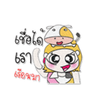 yellow girl and doggy（個別スタンプ：26）