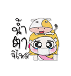 yellow girl and doggy（個別スタンプ：30）