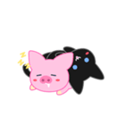 Pig Kkuu ＆ Cat Syuu（個別スタンプ：22）