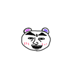 顔が面白いシロクマちび太（個別スタンプ：3）