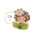 Chatty flowers sticker（個別スタンプ：8）