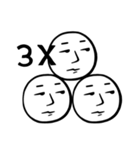 顔の丸子君（個別スタンプ：36）