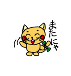 まめにゃんの一日。（個別スタンプ：3）