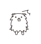 白いモコモコ犬「ユキ」（個別スタンプ：16）