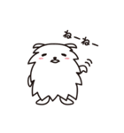 白いモコモコ犬「ユキ」（個別スタンプ：25）