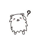 白いモコモコ犬「ユキ」（個別スタンプ：26）