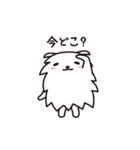 白いモコモコ犬「ユキ」（個別スタンプ：28）