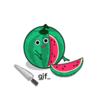 cute water melon with summer (Shubacki)（個別スタンプ：3）