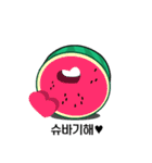 cute water melon with summer (Shubacki)（個別スタンプ：15）