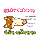 ごめんね犬日本語タイ語（個別スタンプ：1）