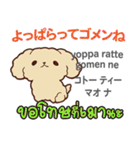 ごめんね犬日本語タイ語（個別スタンプ：22）