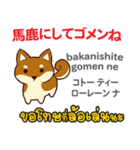 ごめんね犬日本語タイ語（個別スタンプ：36）