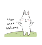 The daily life about big white rabbits（個別スタンプ：3）