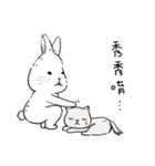 The daily life about big white rabbits（個別スタンプ：21）