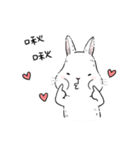 The daily life about big white rabbits（個別スタンプ：28）
