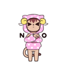 水玉フーディねこ（個別スタンプ：6）