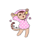 水玉フーディねこ（個別スタンプ：10）