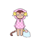 水玉フーディねこ（個別スタンプ：18）