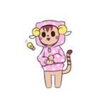 水玉フーディねこ（個別スタンプ：22）