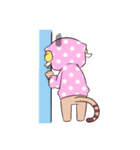 水玉フーディねこ（個別スタンプ：27）