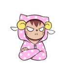 水玉フーディねこ（個別スタンプ：30）