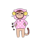 水玉フーディねこ（個別スタンプ：33）