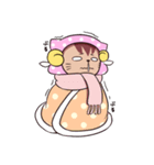 水玉フーディねこ（個別スタンプ：35）