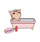 水玉フーディねこ（個別スタンプ：36）