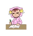 水玉フーディねこ（個別スタンプ：37）