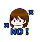 茶髪少女が一言。（個別スタンプ：3）