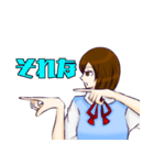 茶髪少女が一言。（個別スタンプ：5）