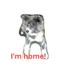 秋田犬のひとりごと+英語（個別スタンプ：4）
