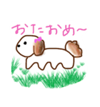 左しか向けない犬（個別スタンプ：8）