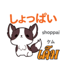 料理が上手な犬日本語タイ語（個別スタンプ：5）