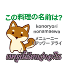 料理が上手な犬日本語タイ語（個別スタンプ：24）