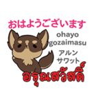 犬の気持ち日本語タイ語（個別スタンプ：1）